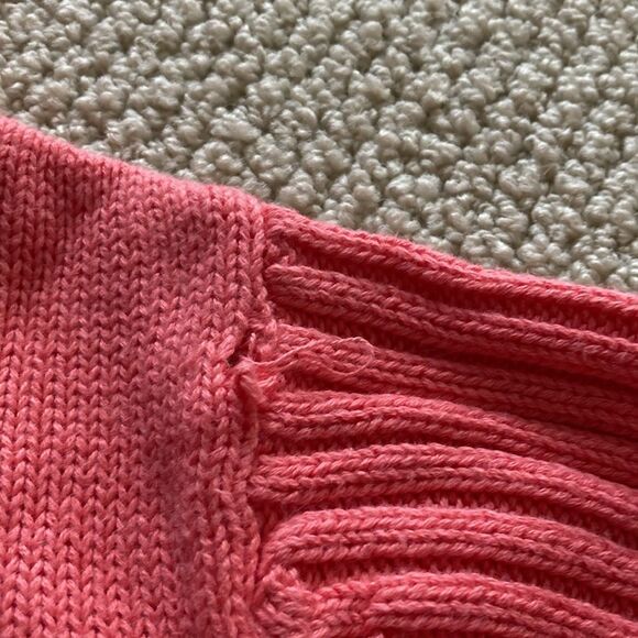 Charter Club Knit Turtleneck Pullover Sweater Salmon Red Size Medium Shirt FLAWS - Picture 4 of 9